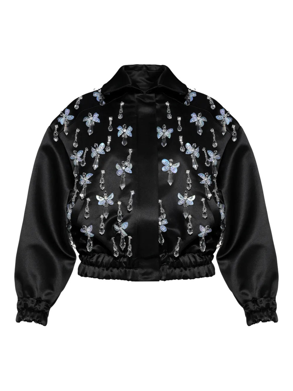 ANOUKI  crystal-embellished bomber jacket