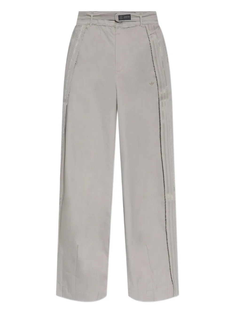 adidas  x Mercedes frayed stripe trousers
