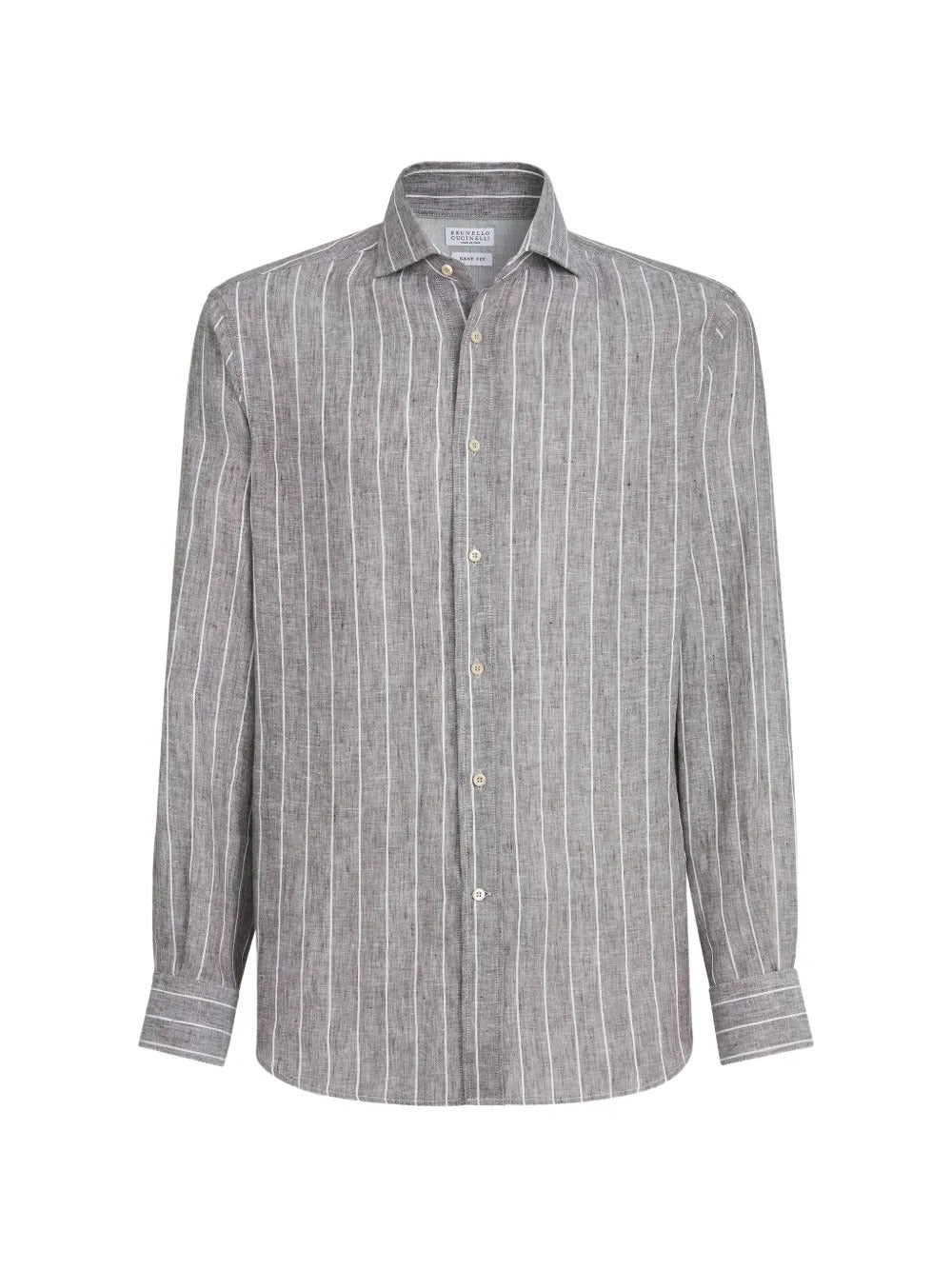 Brunello Cucinelli  chalk stripe pointed-collar shirt