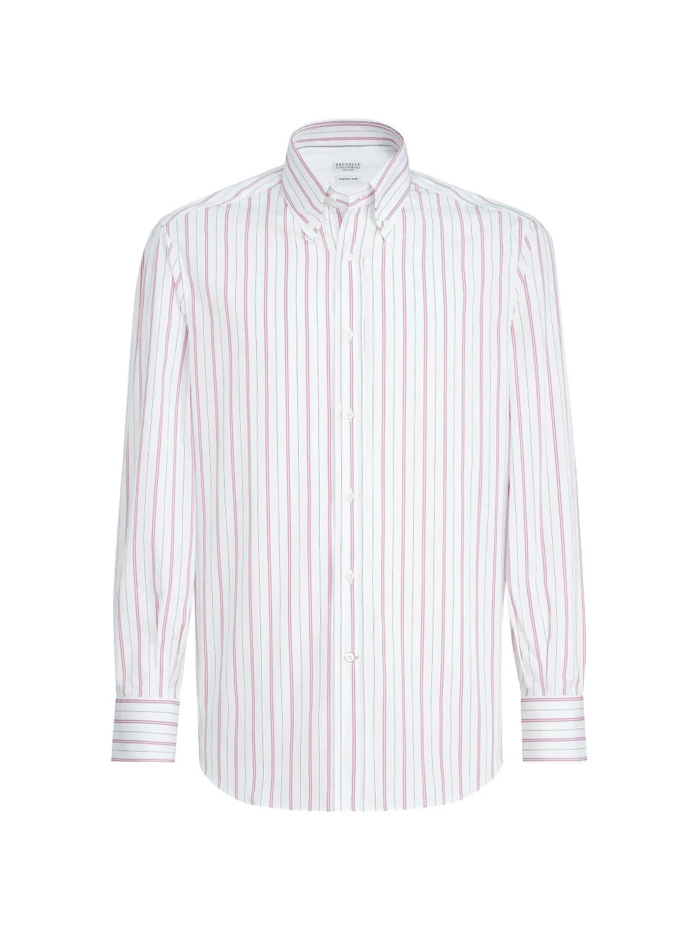 Brunello Cucinelli  stripe-pattern button-down collar shirt