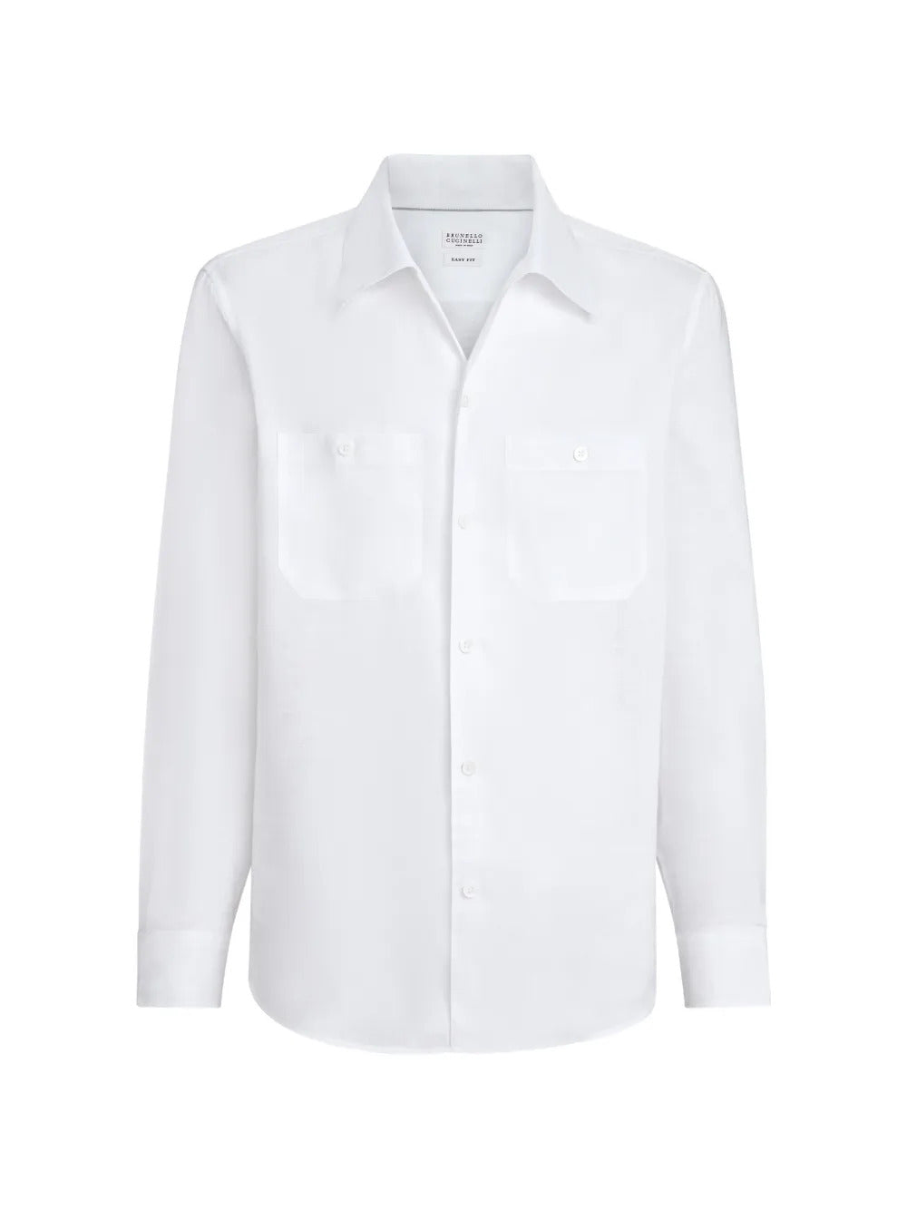 Brunello Cucinelli  linen easy fit shirt with chest pockets