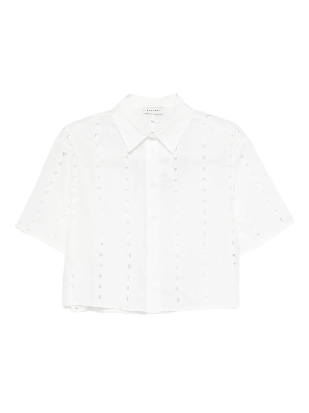 ANINE BING  Lincoln button eyelet shirt