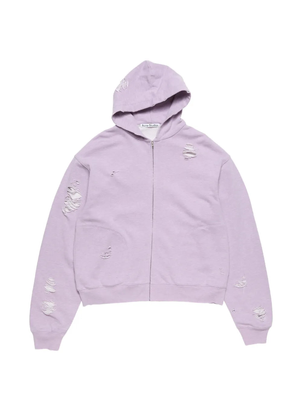 Acne Studios distressed zipped hoodie