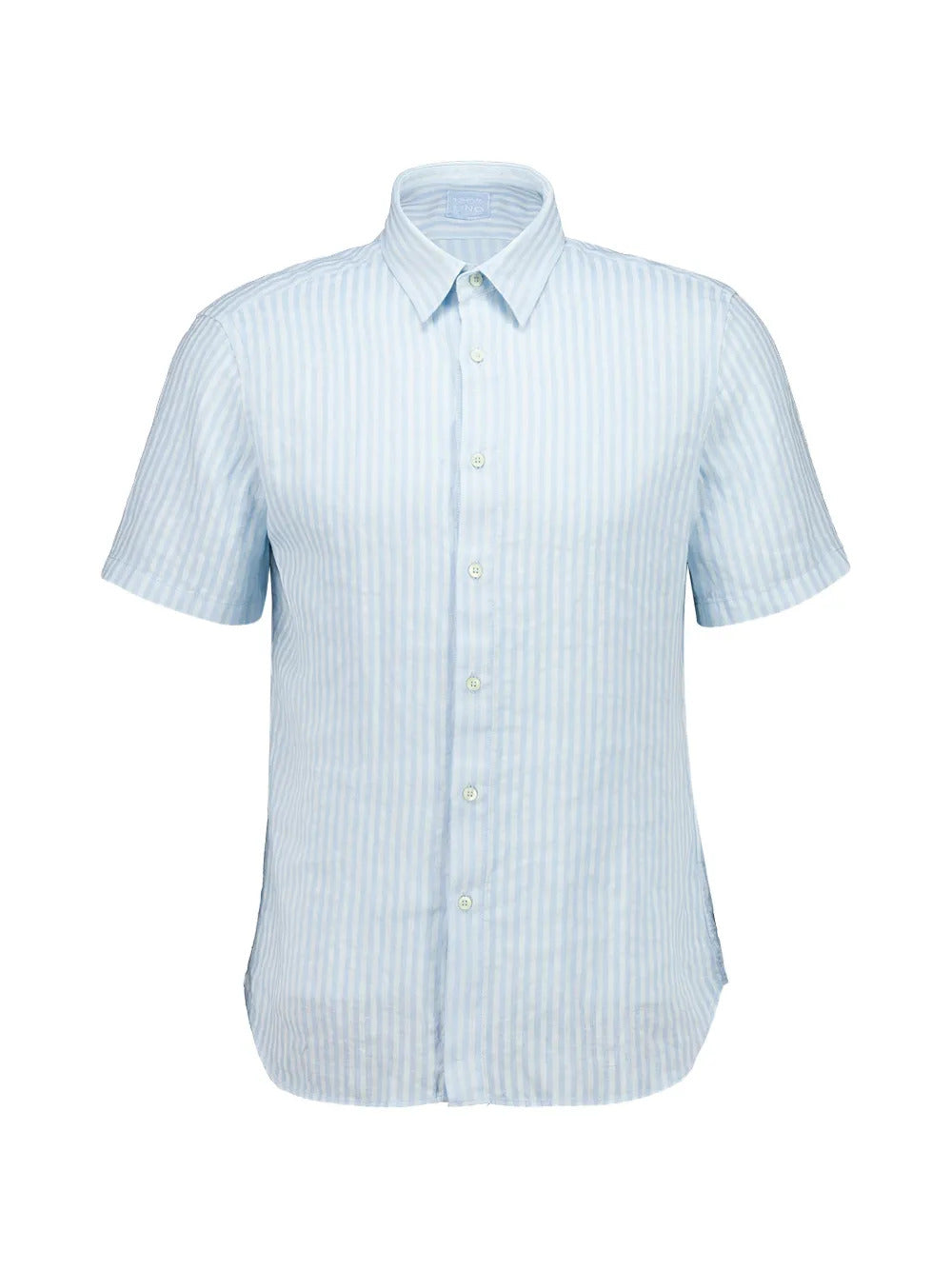 120% Lino  striped short-sleeve shirt