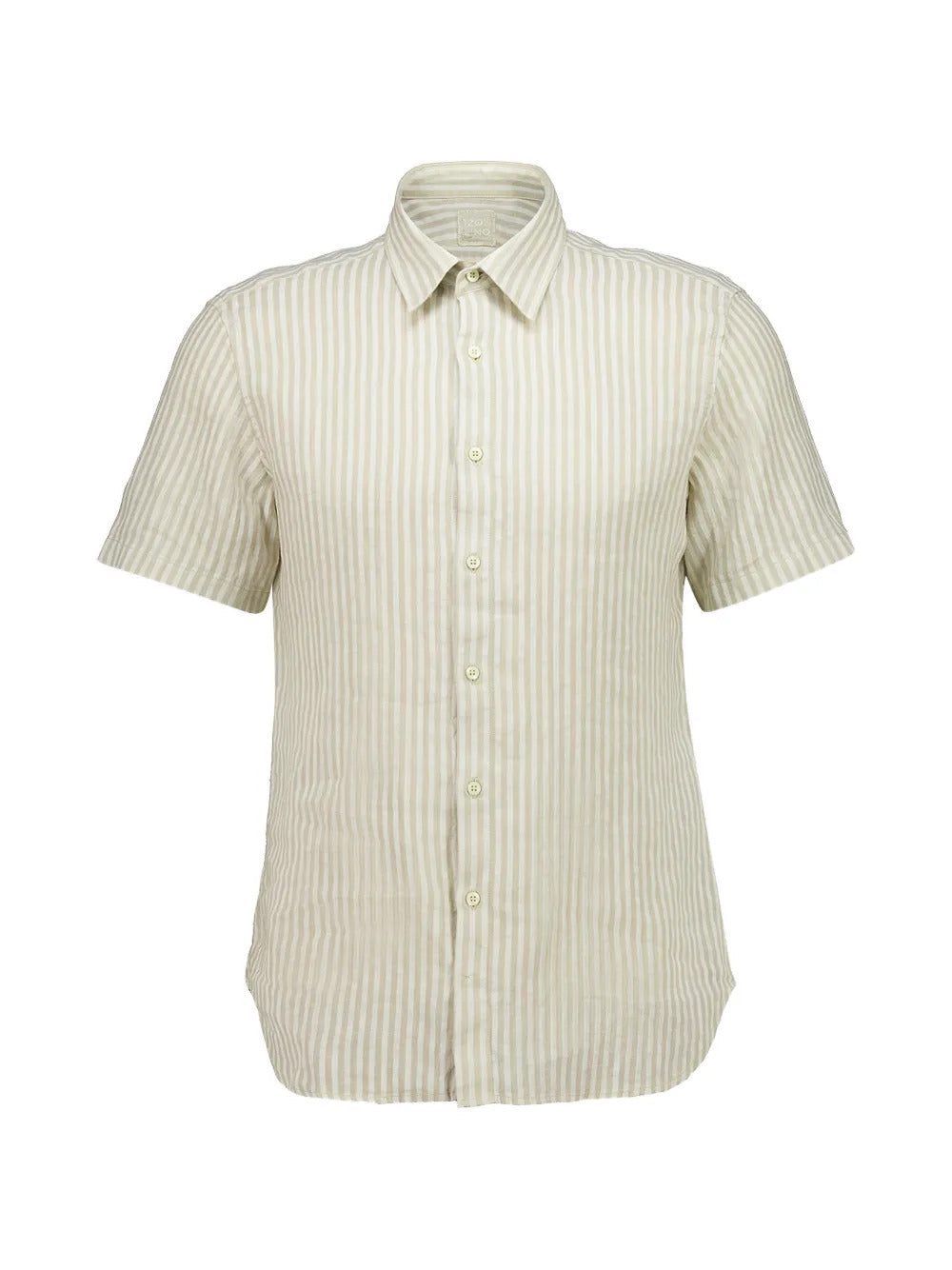 120% Lino  striped short-sleeve shirt