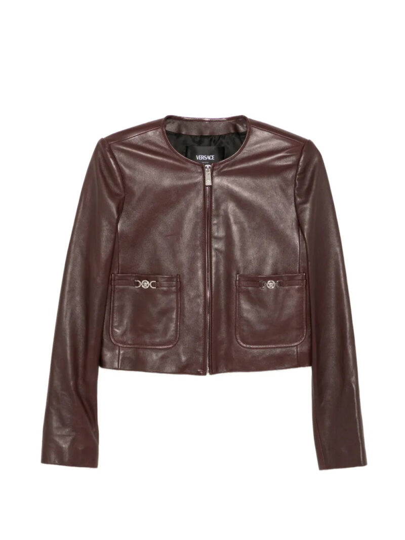 Versace  leather zipped jacket