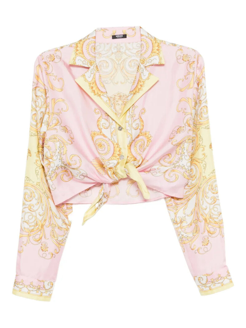 Versace  printed silk twill shirt