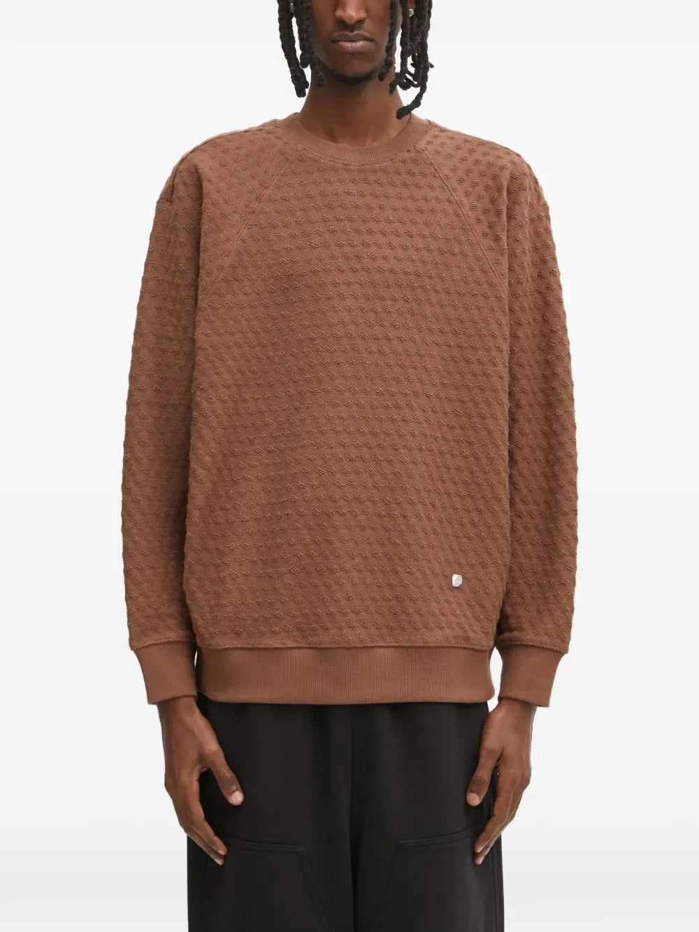 Ader Error  Meadow textured raglan sweatshirt