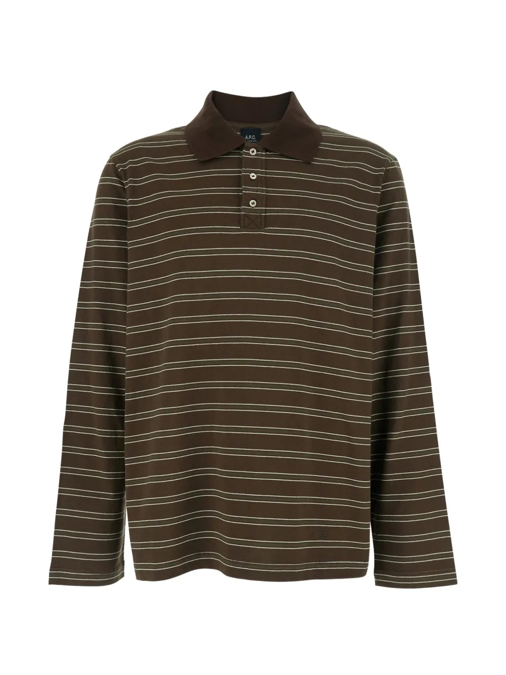 A.P.C.  striped long-sleeve polo shirt