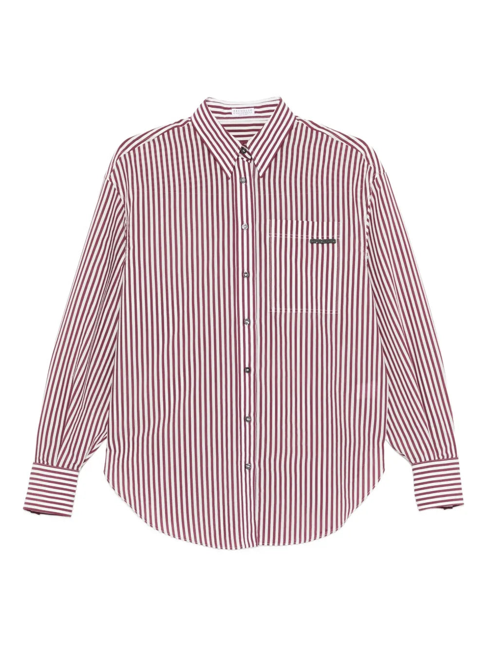 Brunello Cucinelli  striped-pattern patch-pocket shirt