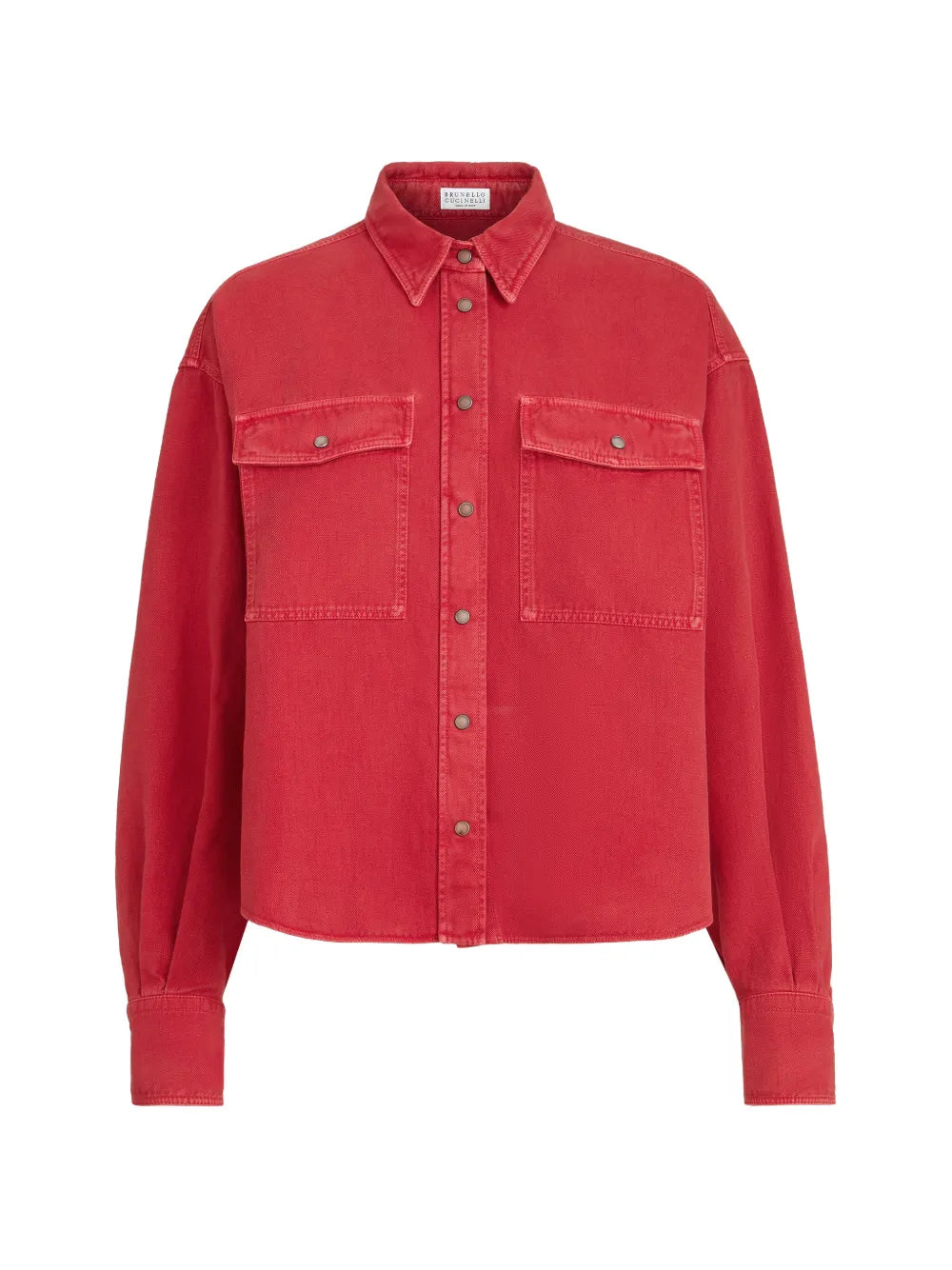 Brunello Cucinelli  pocket garment-dyed shirt