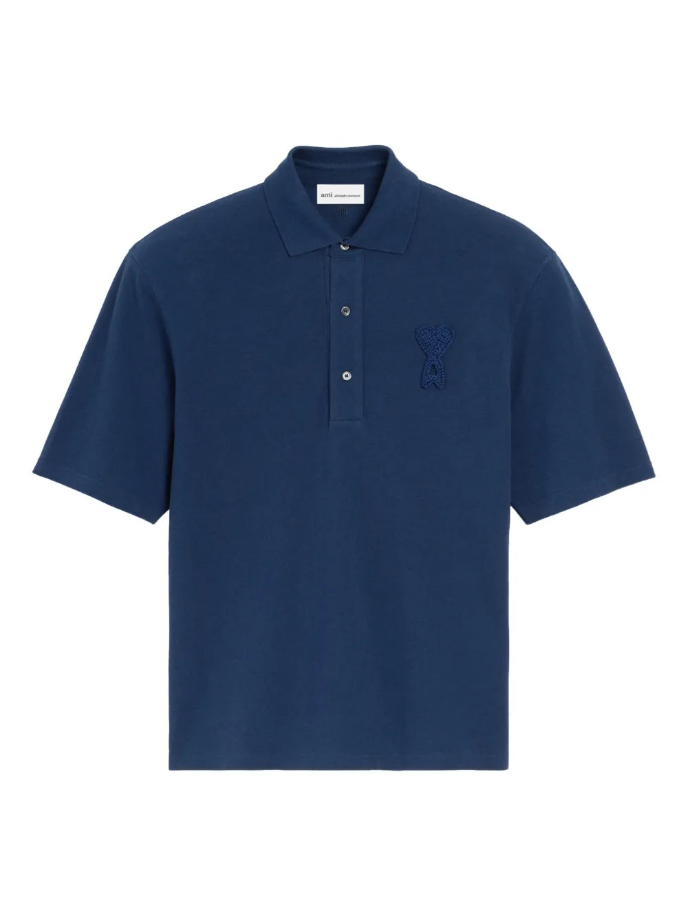 AMI Paris  Ami De Coeur crochet patch polo shirt