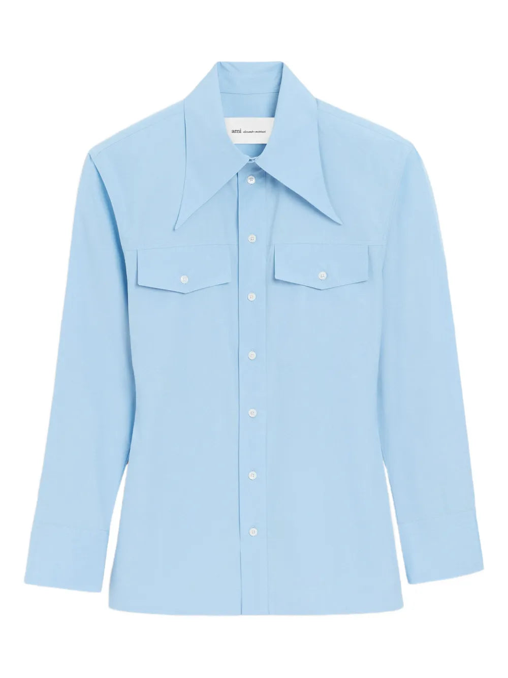 AMI Paris  balloon sleeve pocket shirt