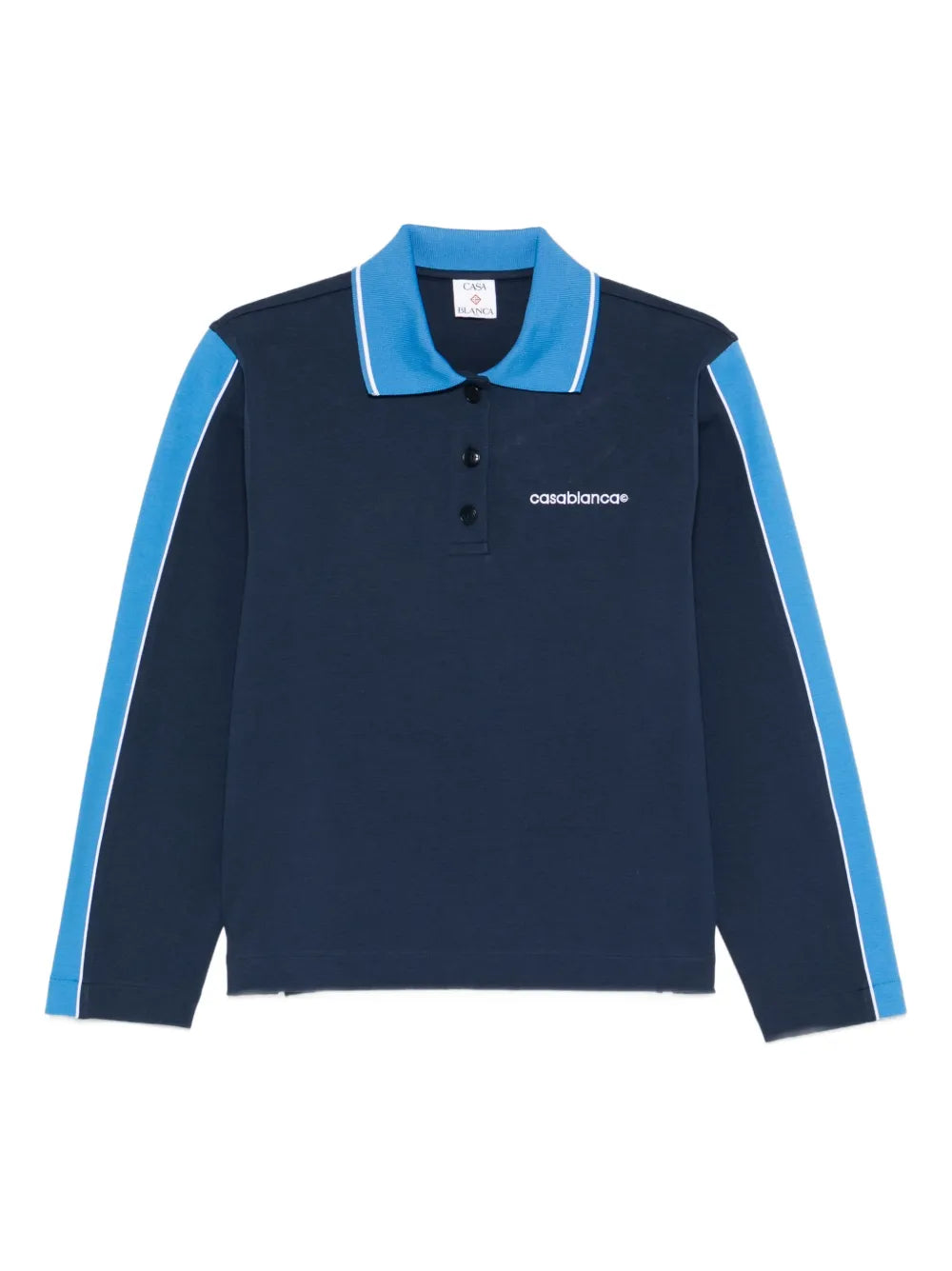 Casablanca  long-sleeve stripe polo shirt