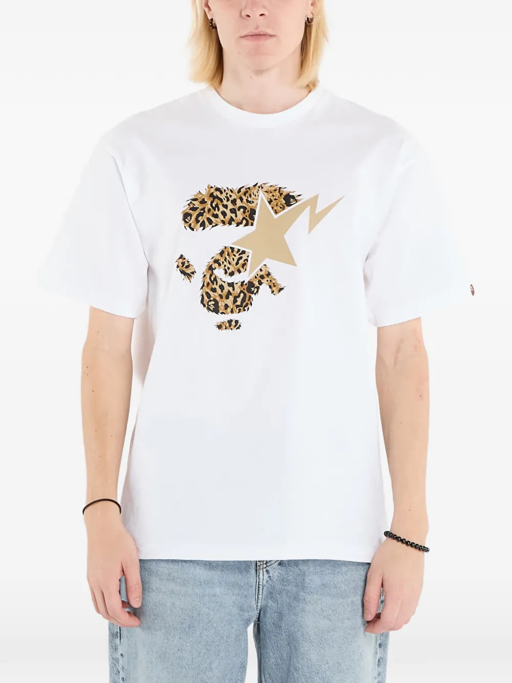 A BATHING APE®  Wild Leopard Ape Face Sta T-shirt