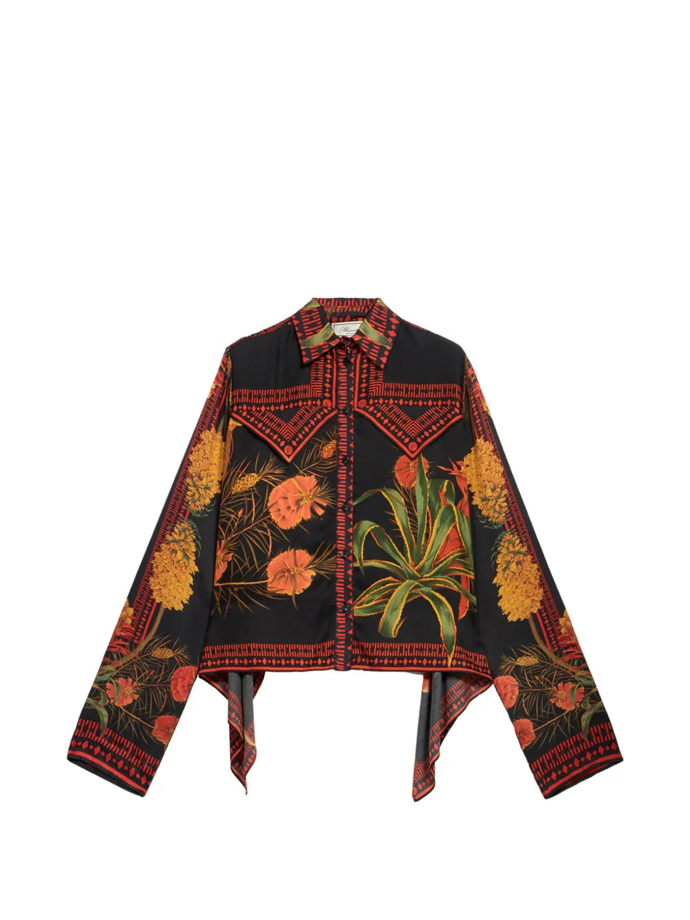 Blumarine  twill foulard print shirt