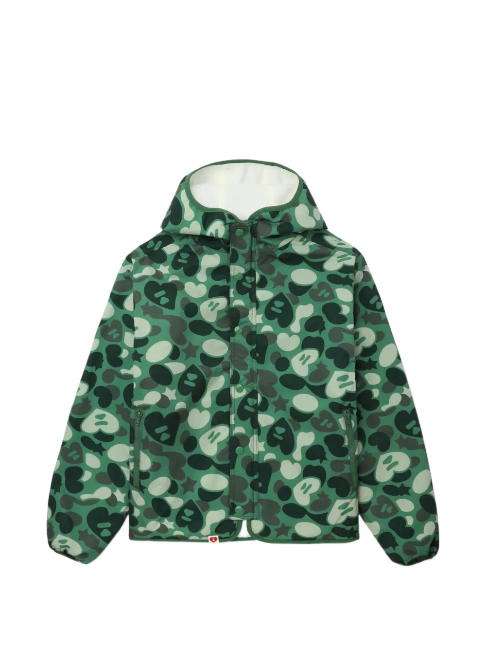 A BATHING APE®  camouflage hooded jacket