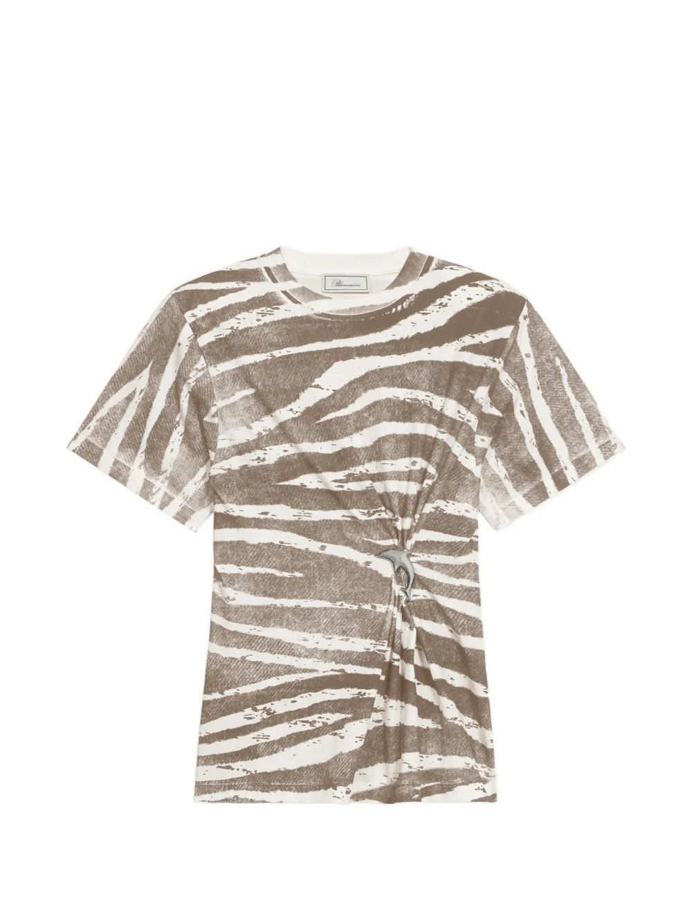 Blumarine  dolphin-brooch printed T-shirt