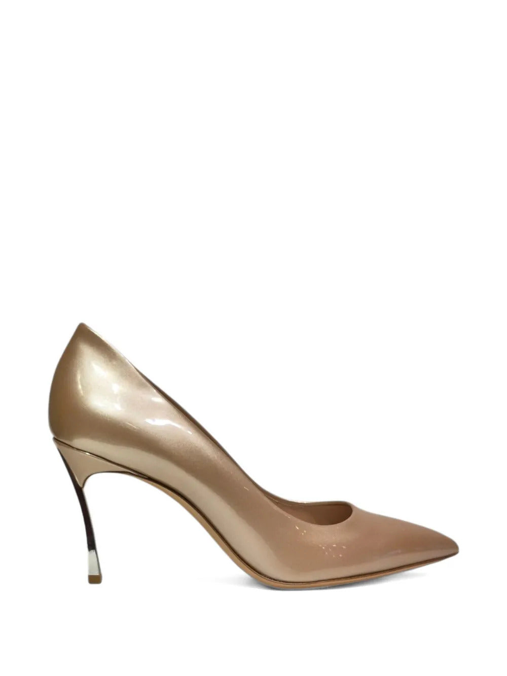 Casadei  pointed-toe sculptural heel pumps