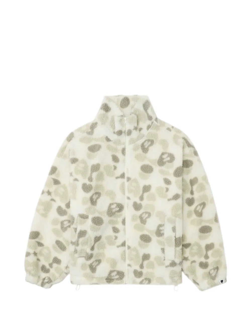 A BATHING APE®  printed zip-up fleece jacket