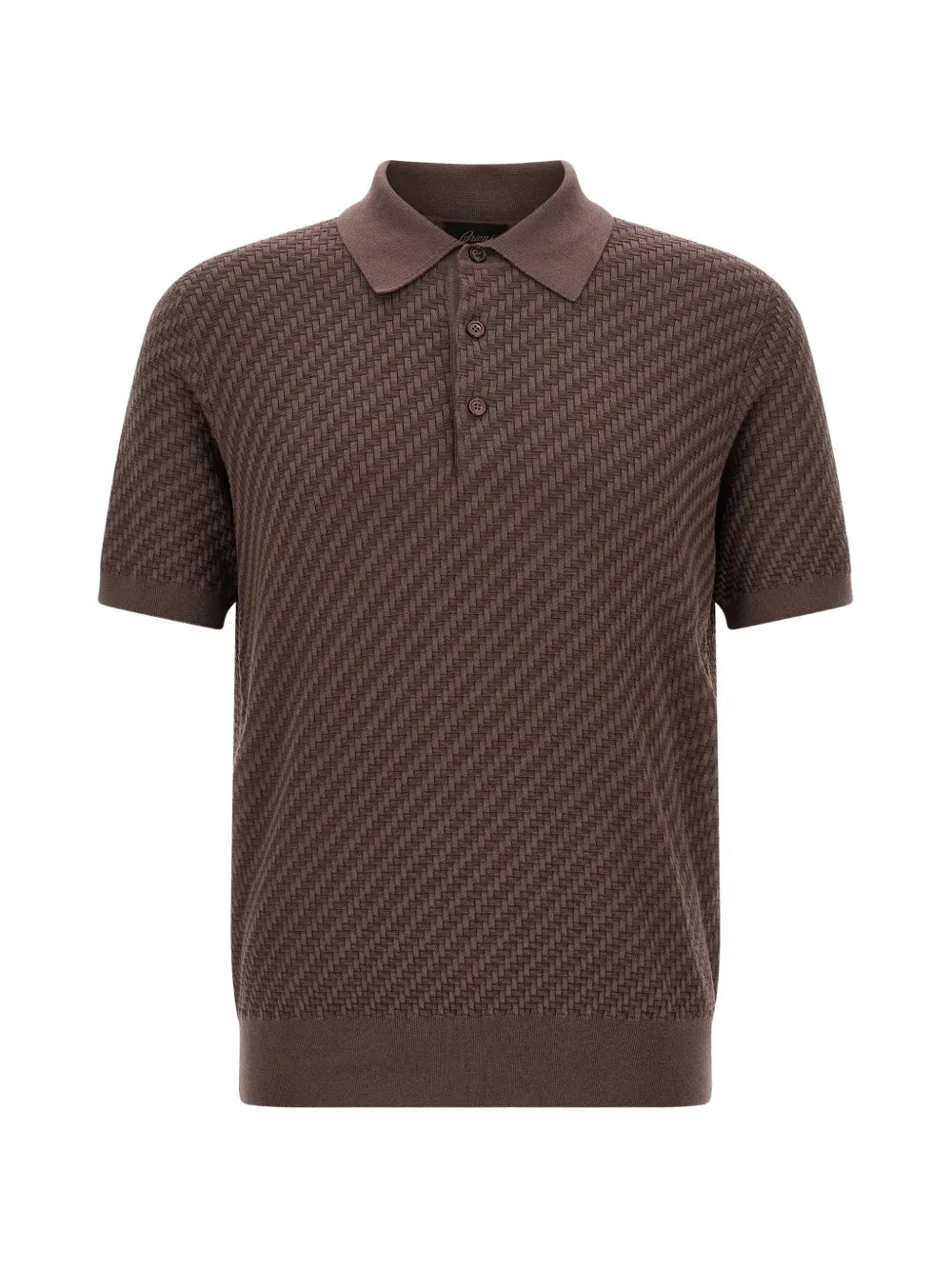 Brioni  patterned-jacquard polo shirt