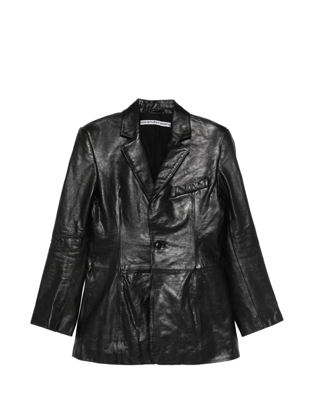 Alexander Wang  leather single-breasted jacket