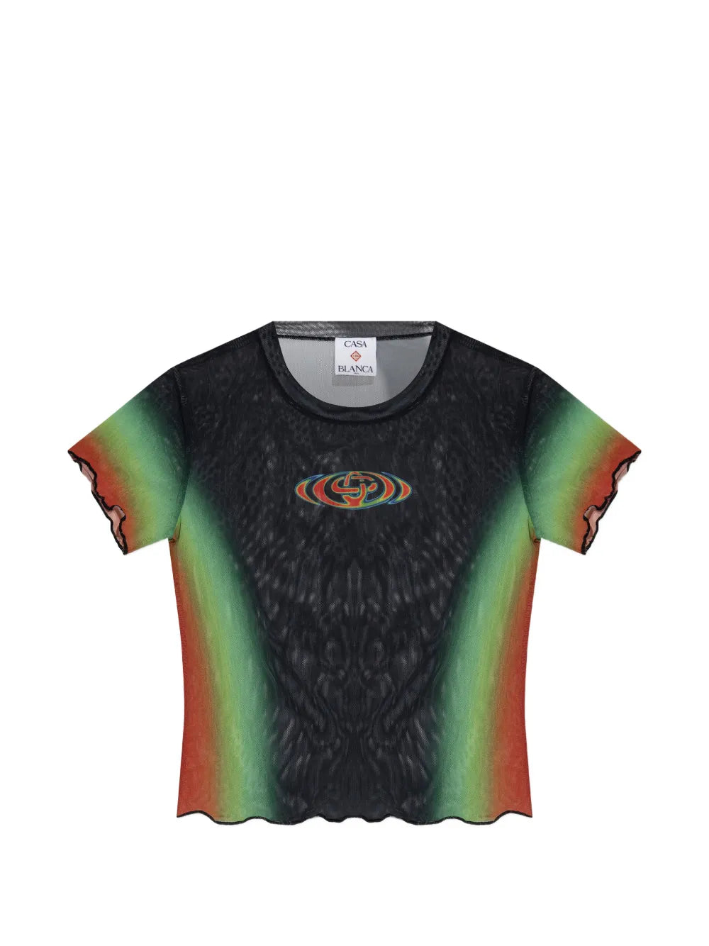 Casablanca  ruffled printed T-shirt