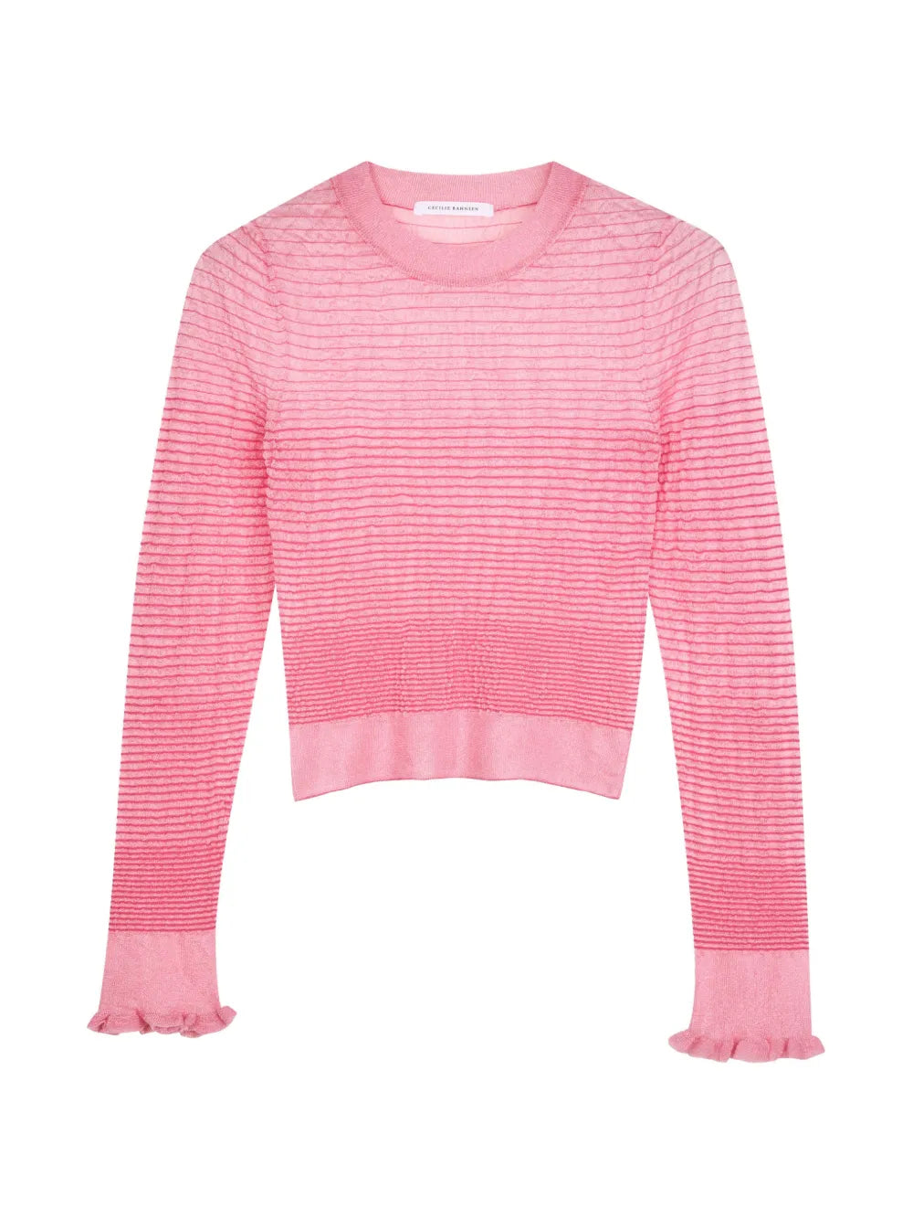 Cecilie Bahnsen  fringed-cuff long-sleeve T-shirt
