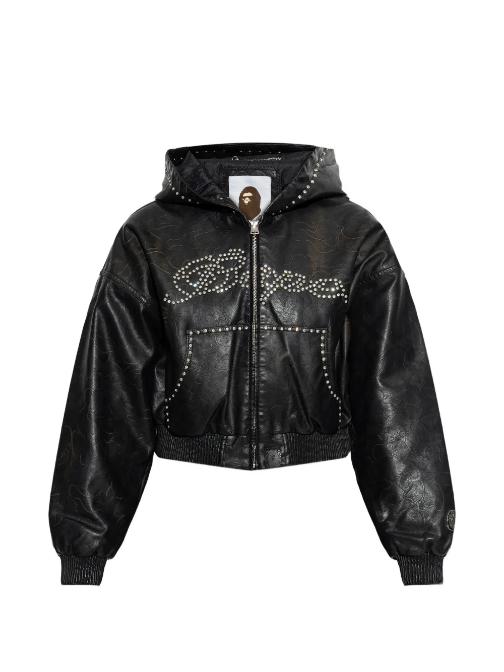 A BATHING APE®  embellished hooded jacket
