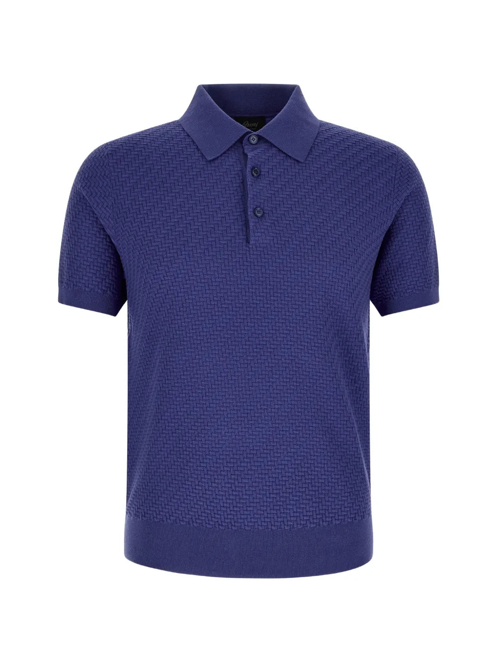 Brioni  textured-weaving polo shirt