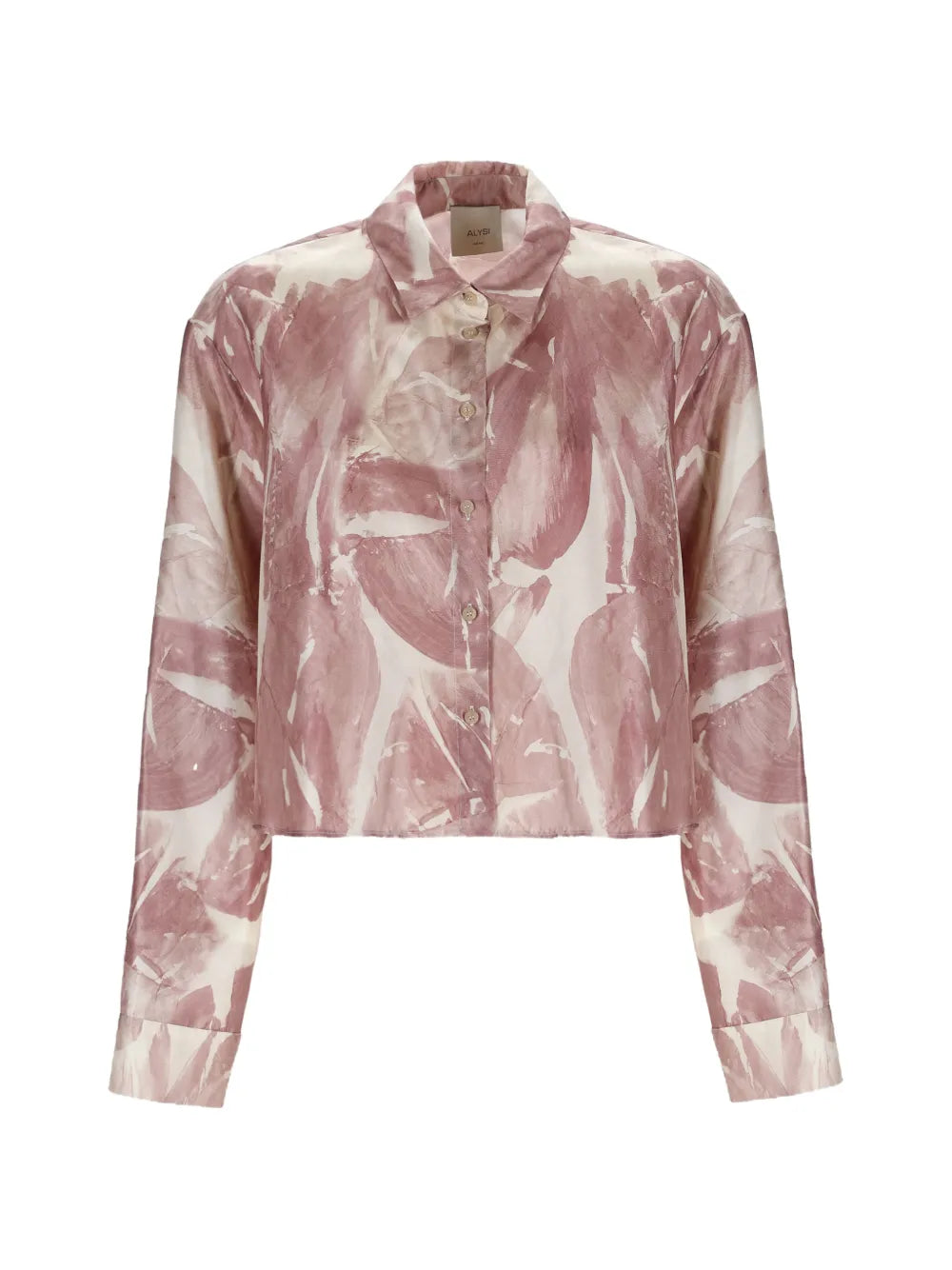 Alysi point-collar print shirt