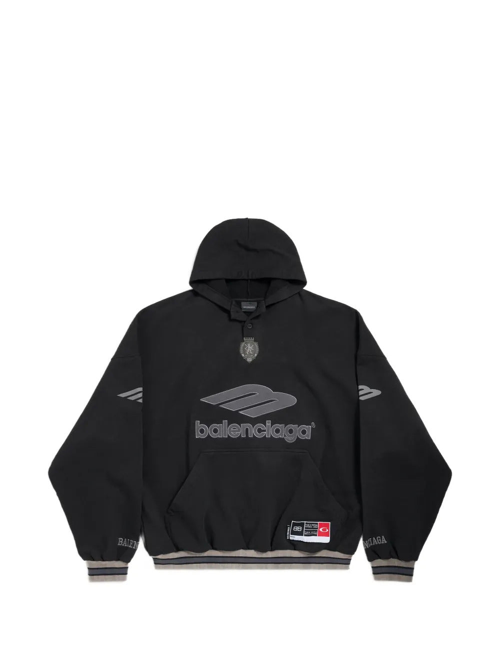 Balenciaga  3B Football cotton polo hoodie