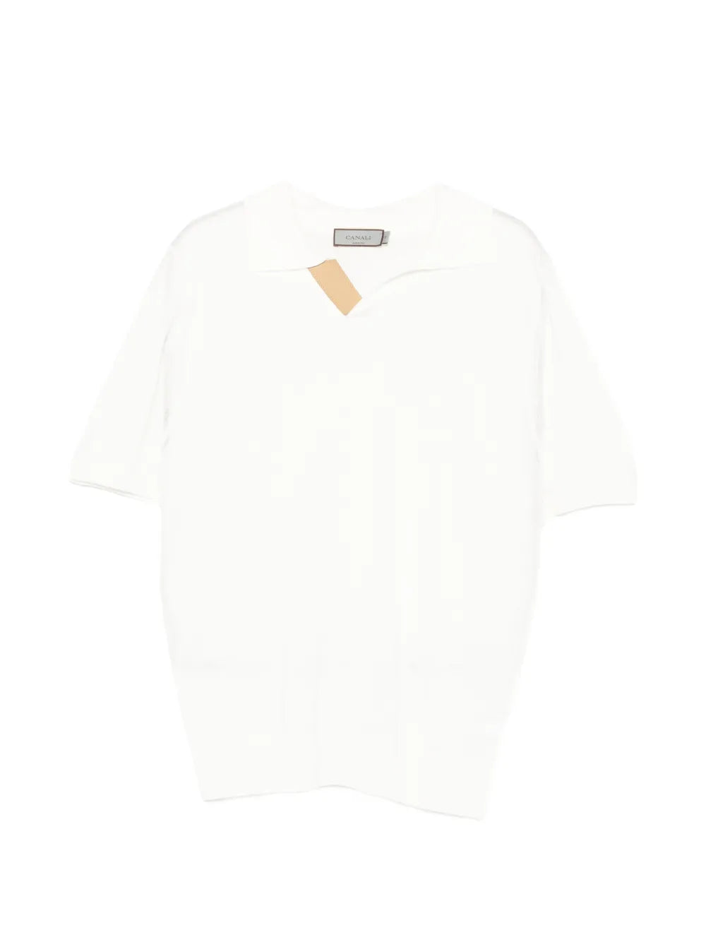 Canali short-sleeve open collar polo shirt