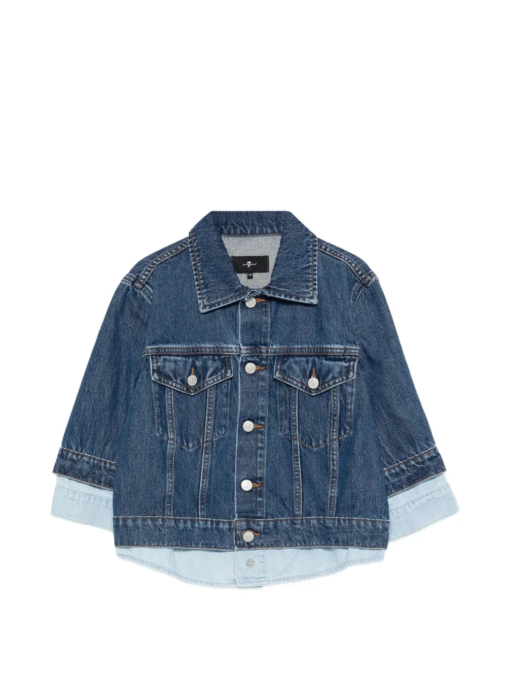 7 For All Mankind  Trucker button layered jacket