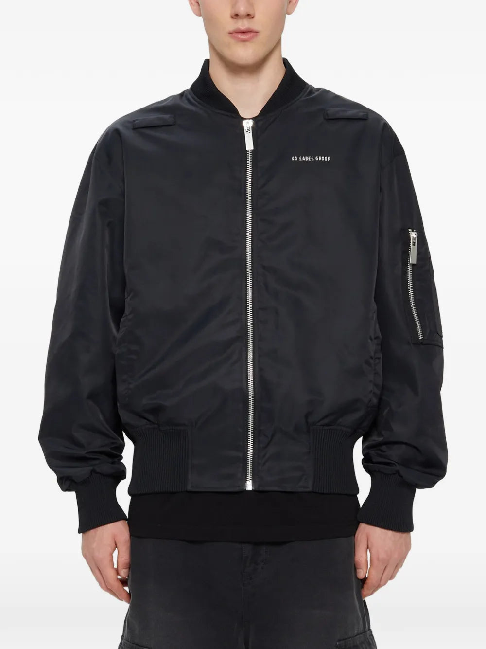 44 LABEL GROUP  zipped bomber jacket