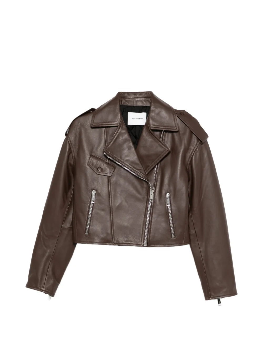 Yves Salomon  zip-fastening leather jacket