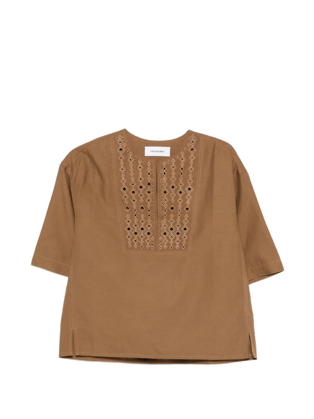 Yves Salomon  cut-out short-sleeve top