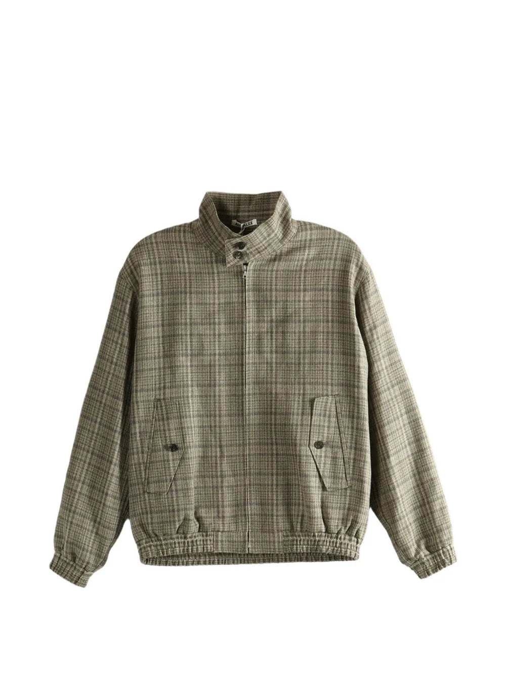 Auralee check zipped jacket