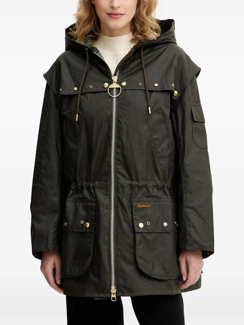 Barbour  drawstring hooded jacket