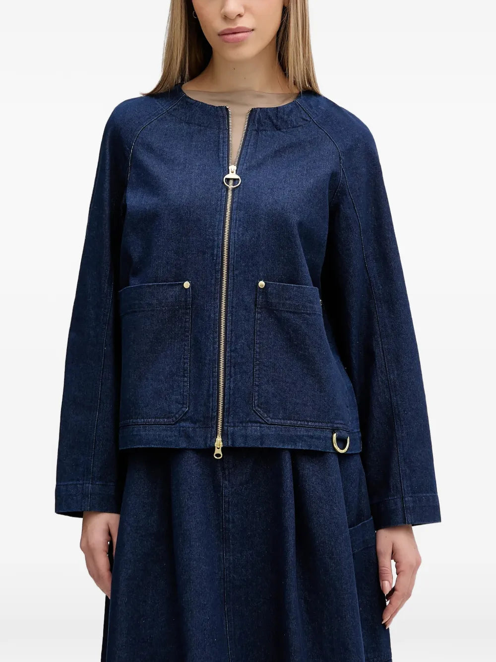 Barbour  Saima zip-up denim jacket