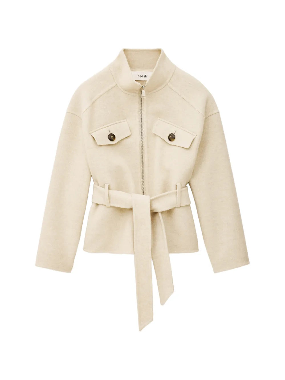 Ba&Sh  Lerica belted zipper-fastening jacket
