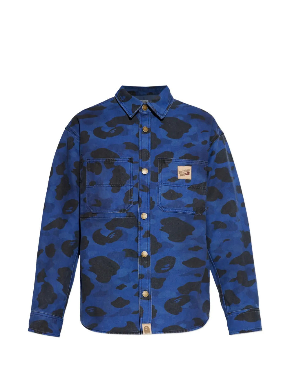 A BATHING APE®  1ST Camo camouflage logo-patch shirt