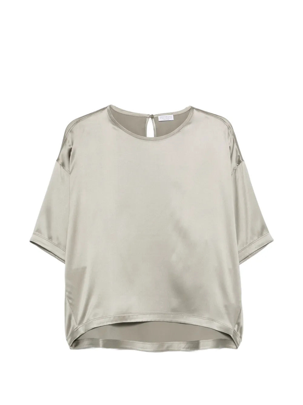 Brunello Cucinelli  keyhole silk top