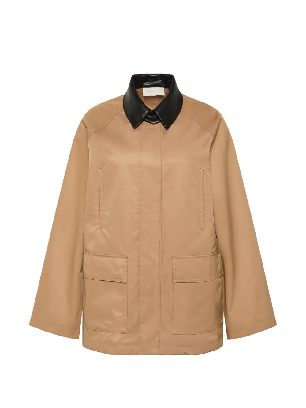 Calvin Klein  contrast-collar zip-fastening jacket
