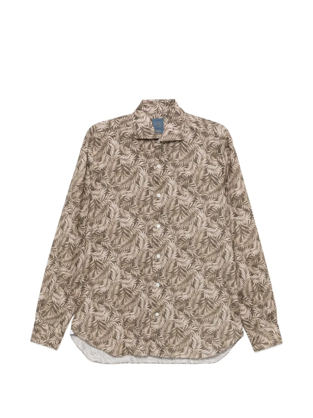 Barba  leaf-print shirt