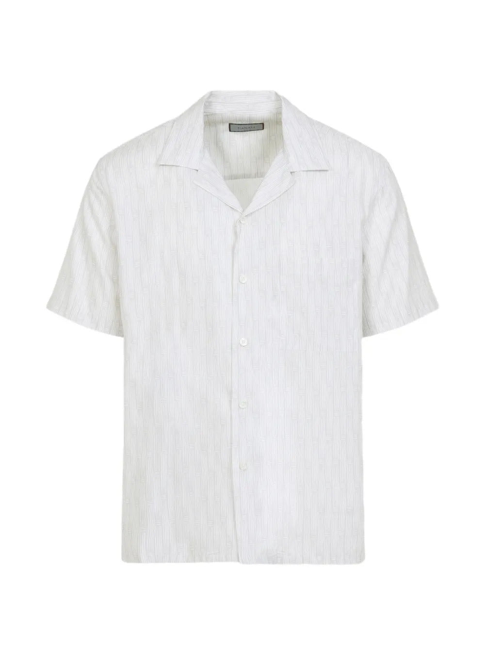 Canali striped short sleeve shirt
