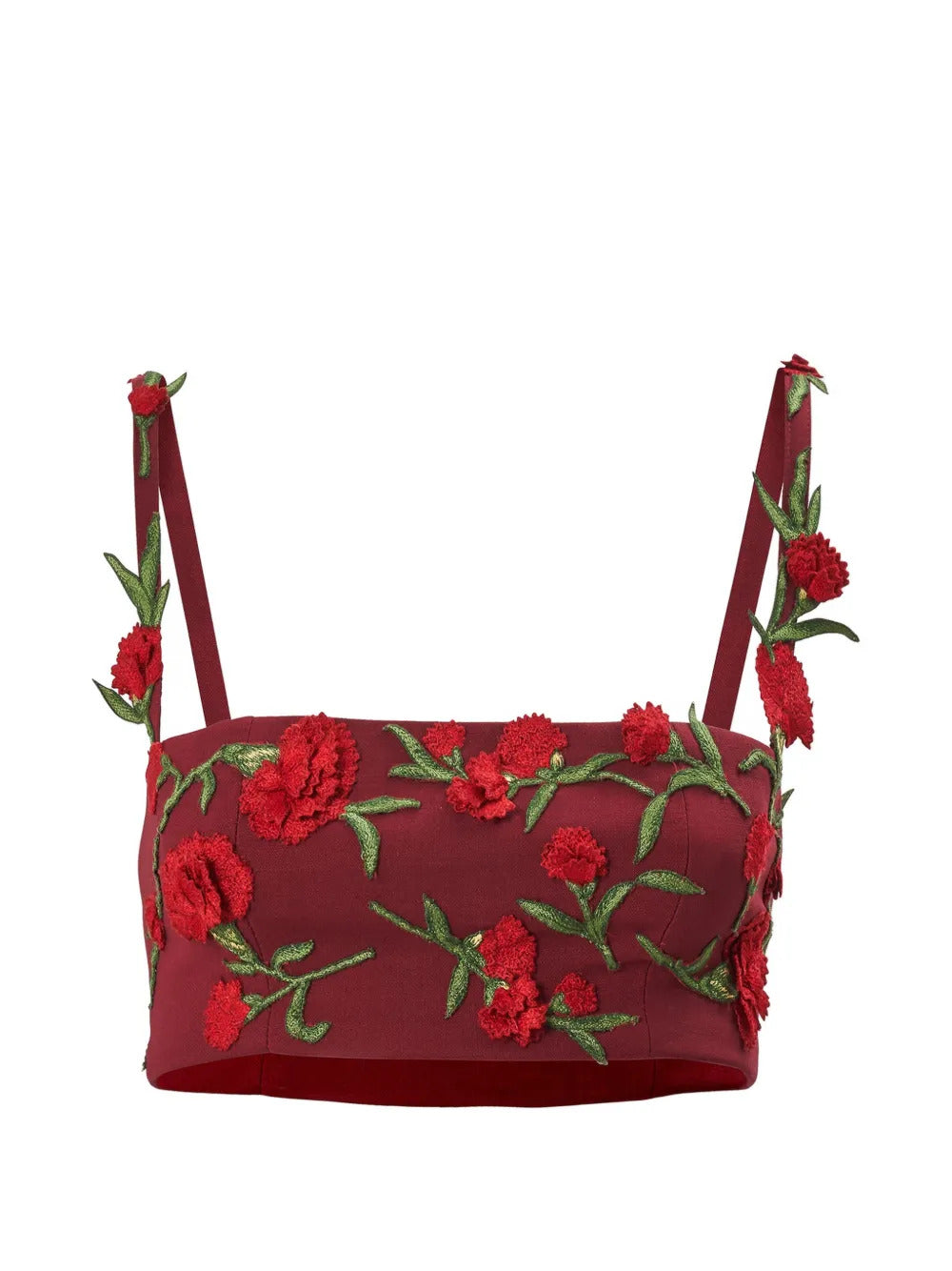 Carolina Herrera  floral-embroidered bandeau top