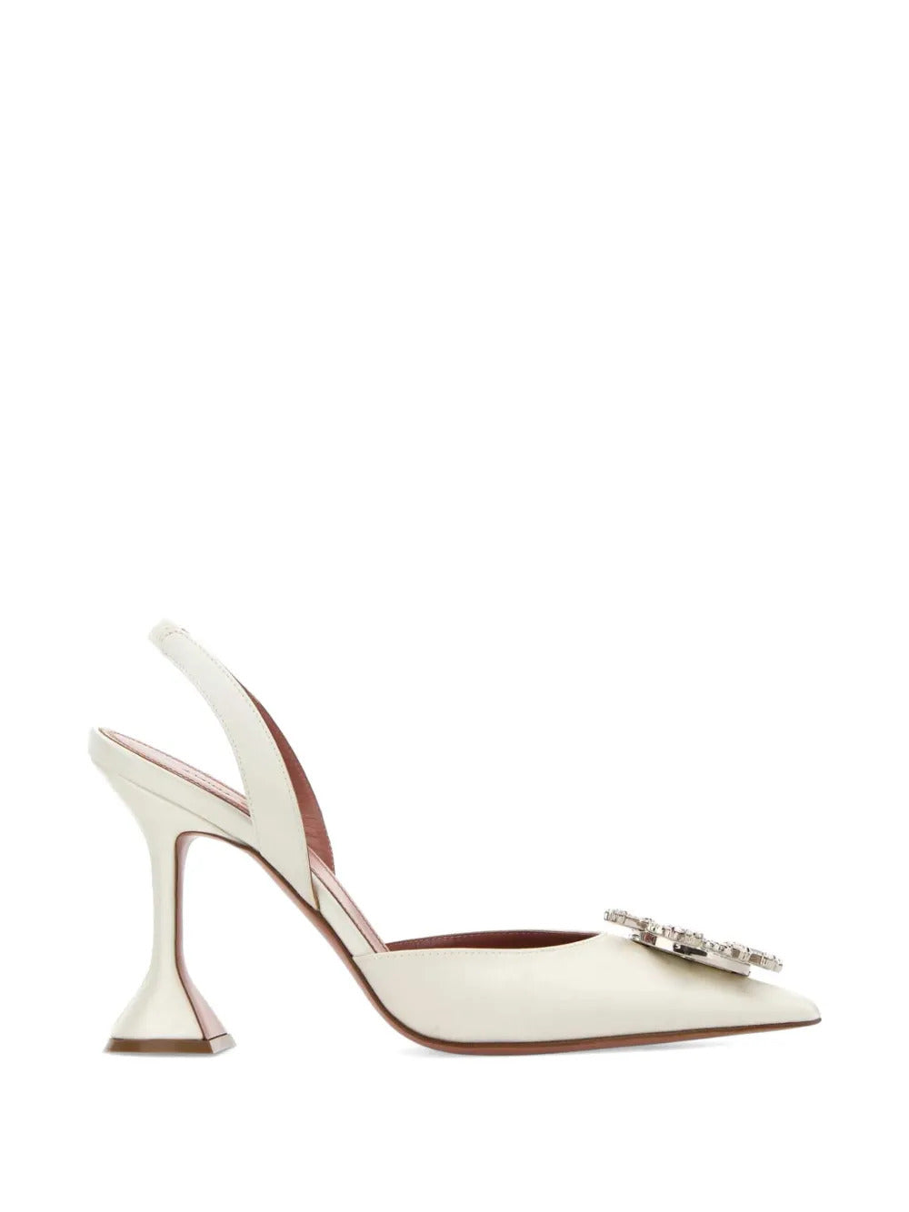 Amina Muaddi  Begum satin embellished pumps