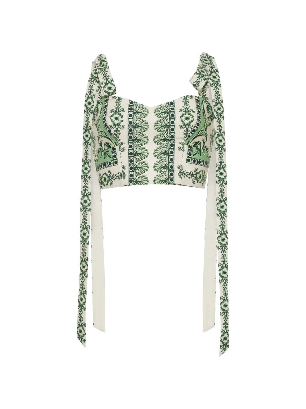 Cara Cara  Faiza tie-straps floral-print cropped top
