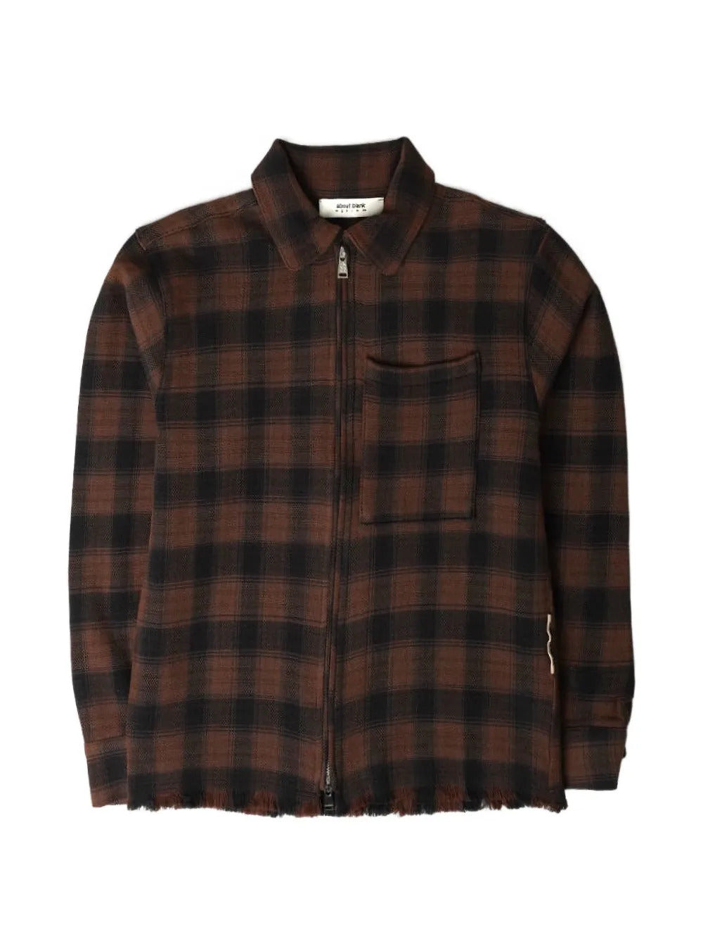 ABOUTBLANK  plaid zipped shirt